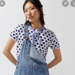 Maeve Anthropologie Picnic Polka Dot Graphic Tee Medium J31